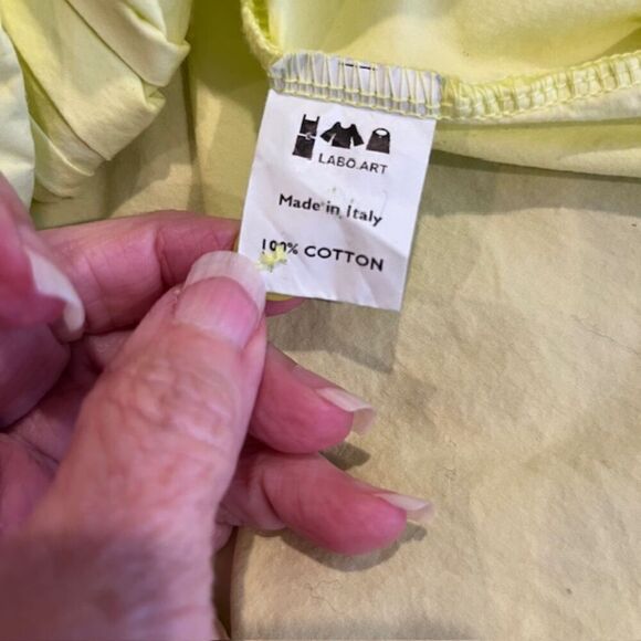 LABO.ART Labo Art Maglia Poeta Sushi Top Citronella Lemon Mandarin Collar Small - Picture 5 of 9